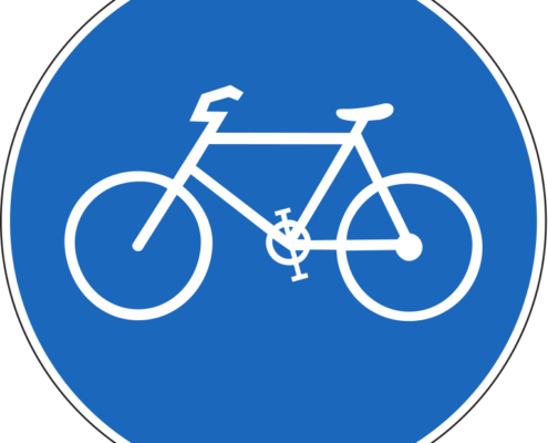 Vorschriftssignal Radweg CH